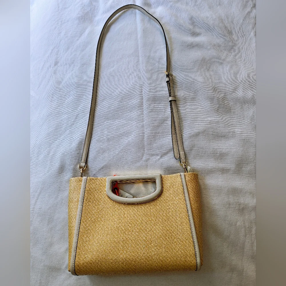 BNWT Kate Spade Crossbody Clutch Straw Bag - Picture 2 of 7